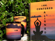 Load image into Gallery viewer, Centered and Aligned Black Mugs