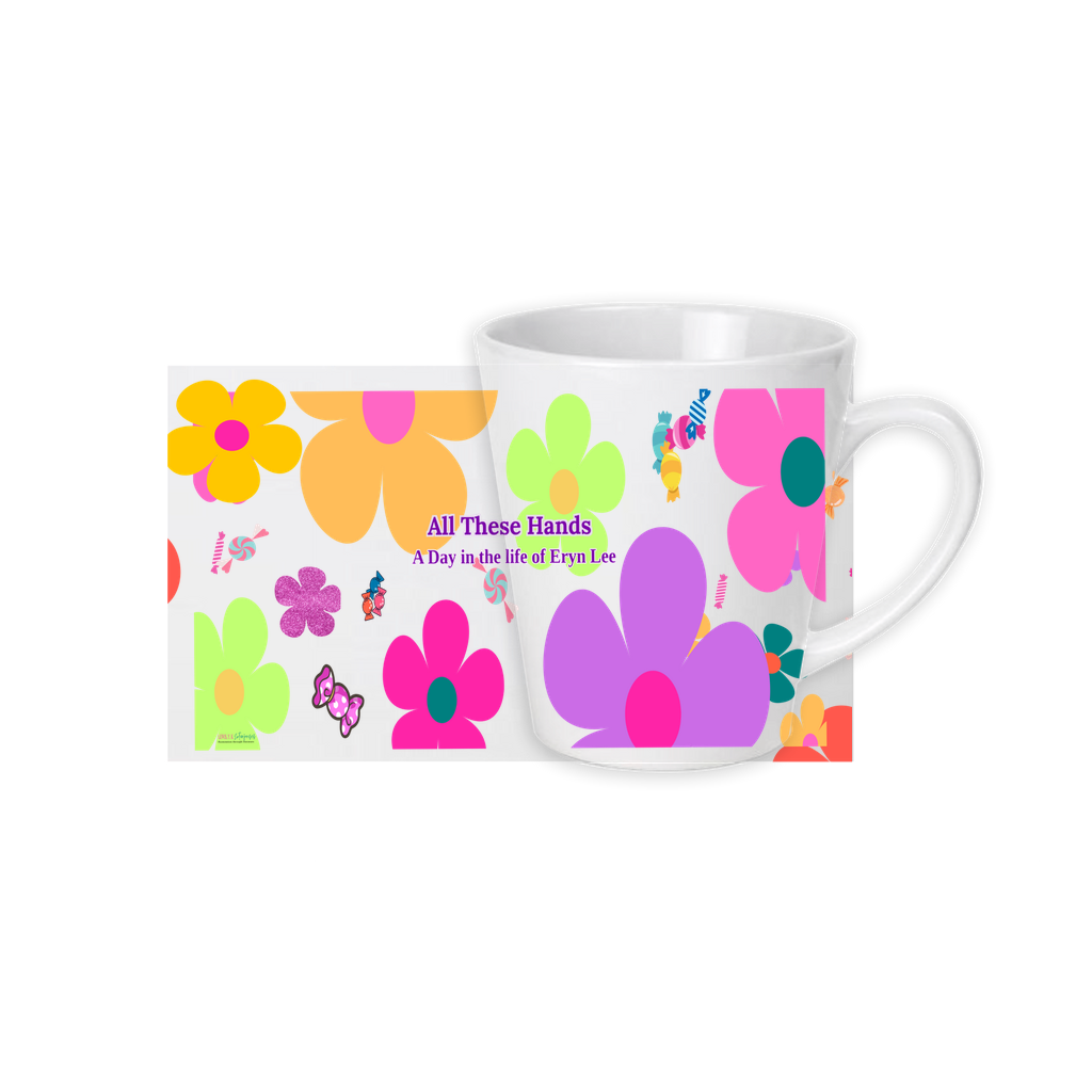 Flower & Candy Ceramic Latte Mugs