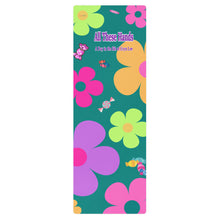 Load image into Gallery viewer, All These Hands Flowers-n-Candy Black Yoga Mat
