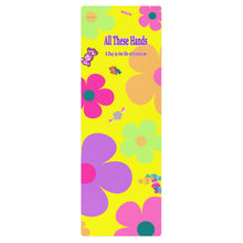 Load image into Gallery viewer, All These Hands Flowers-n-Candy Black Yoga Mat
